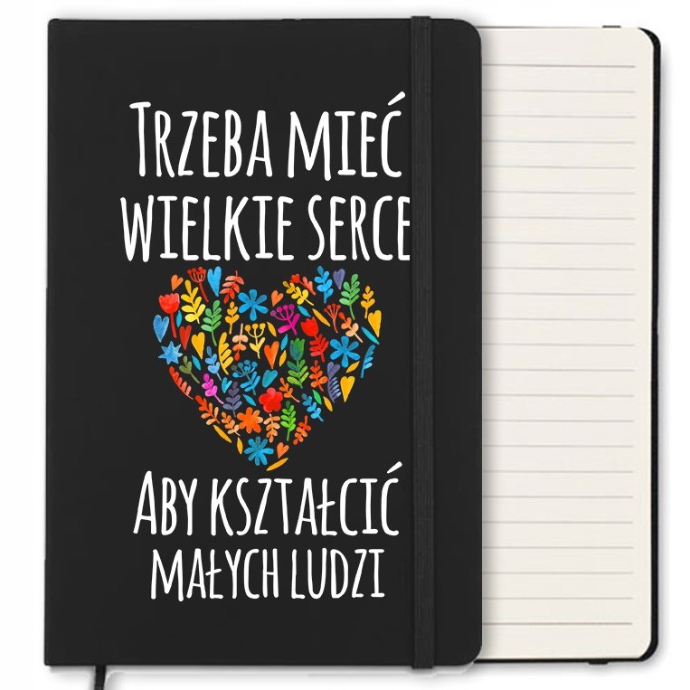 NOTES 120 STRON PREZENT TRZEBA MIEĆ WIELKIE SERCE DZIEŃ NAUCZYCIELA WZORY