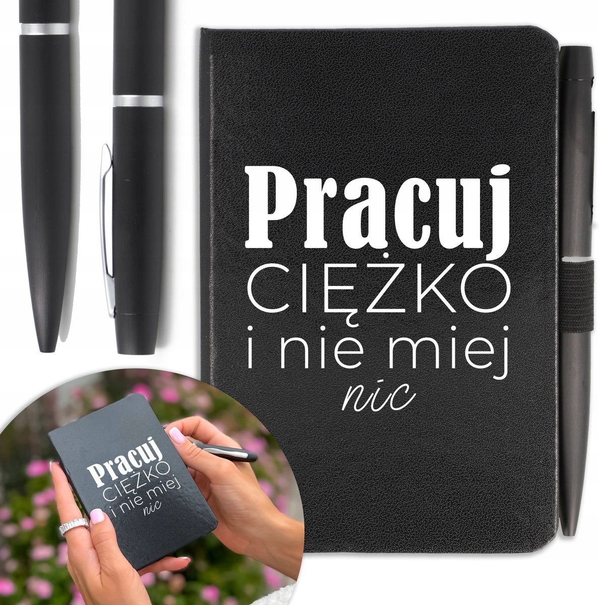 NOTES A6 + DŁUGOPIS Prezent REGRES OSOBISTY Wzory