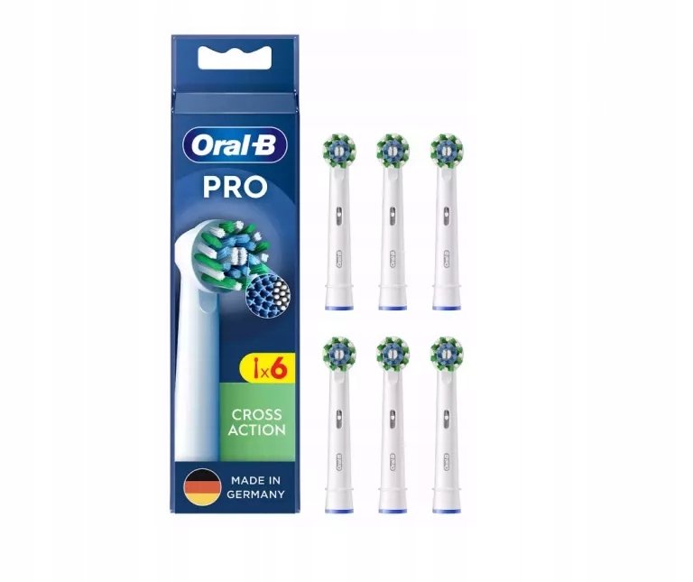 6x Końcówki Oral-B PRO CROSS ACTION 6 szt 100% ORYGINALNE