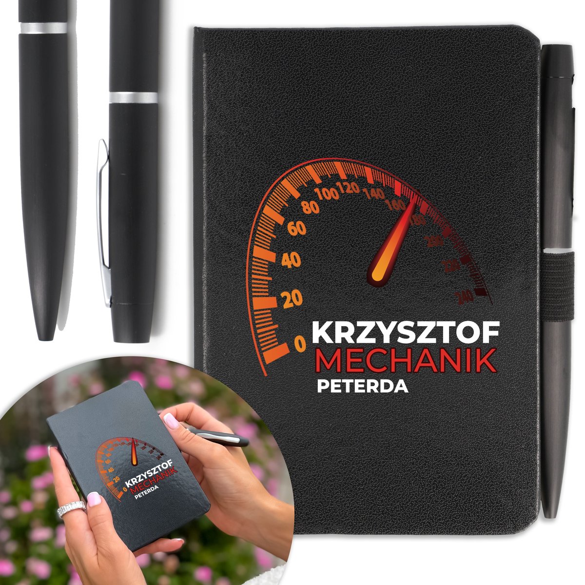 NOTES A6 DŁUGOPIS Prezent dla MECHANIKA Twoje IMIĘ
