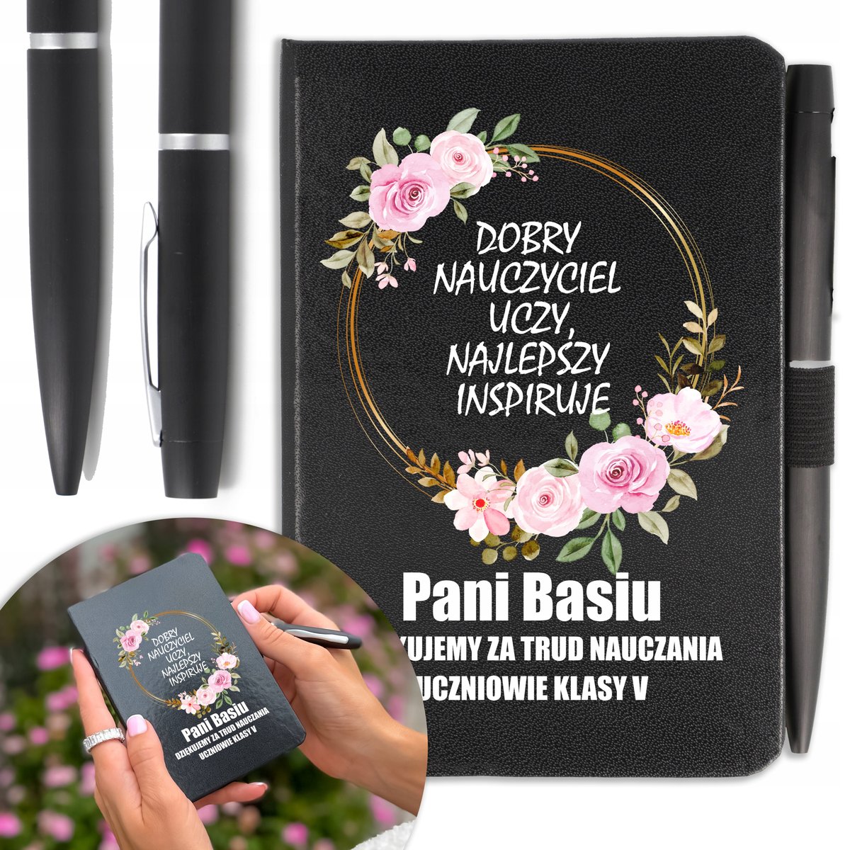 NOTES A6 + DŁUGOPIS Prezent DZIEŃ NAUCZYCIELA Mix