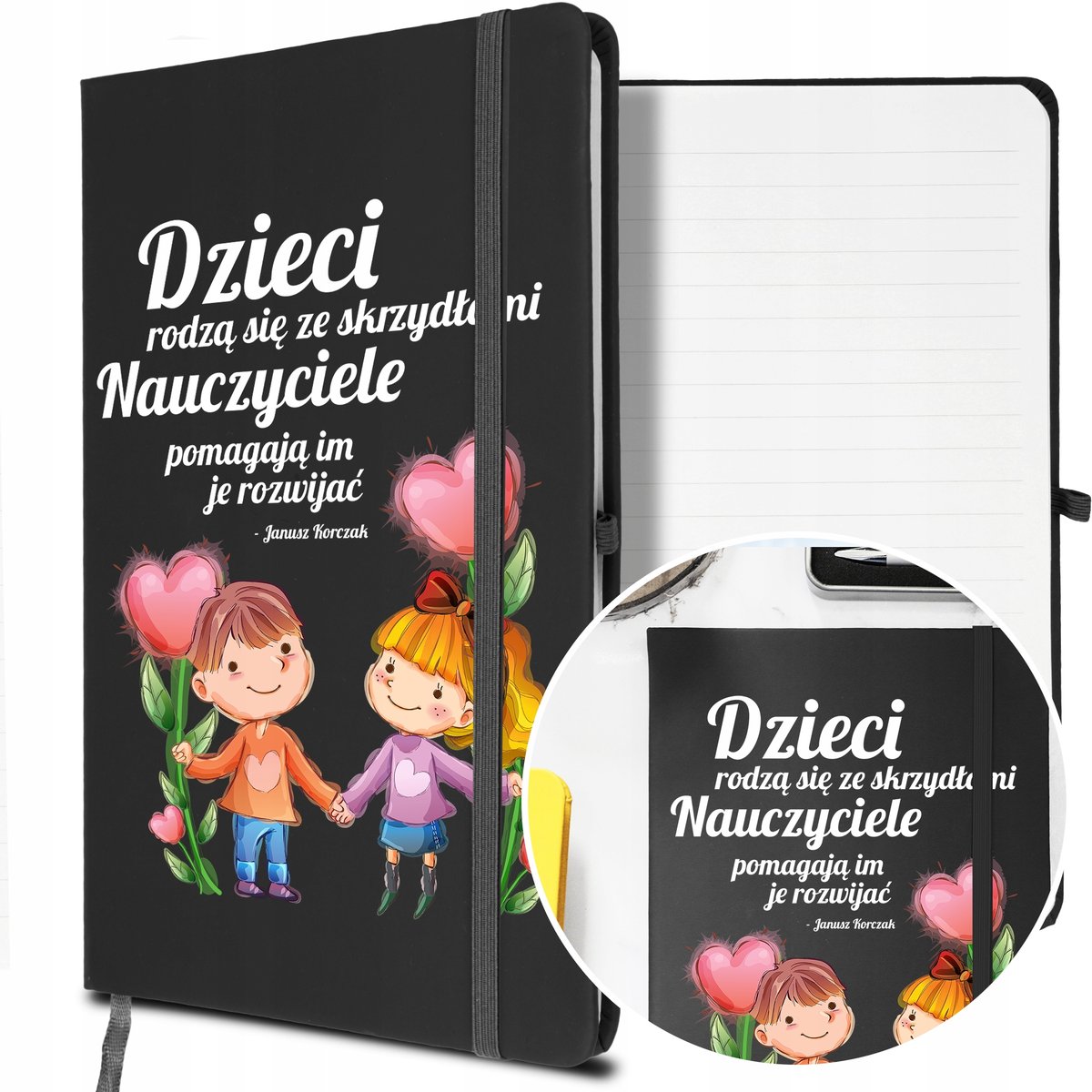 NOTES A5 z Gumką Prezent dla PRZEDSZKOLANKI Wzory