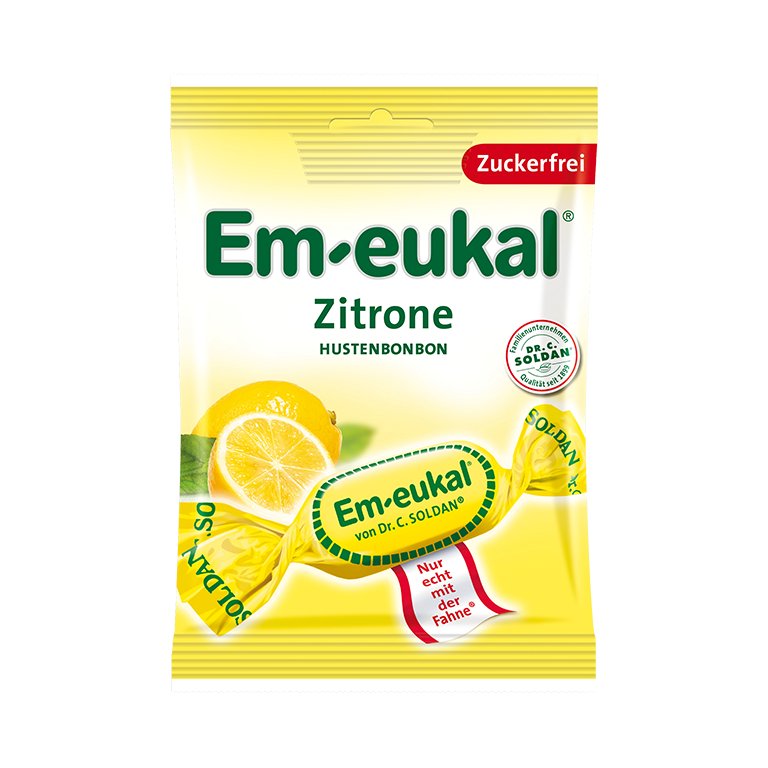 Cukierki ziołowe EM-EUKAL Zitrone cytryna bez cukru 75g