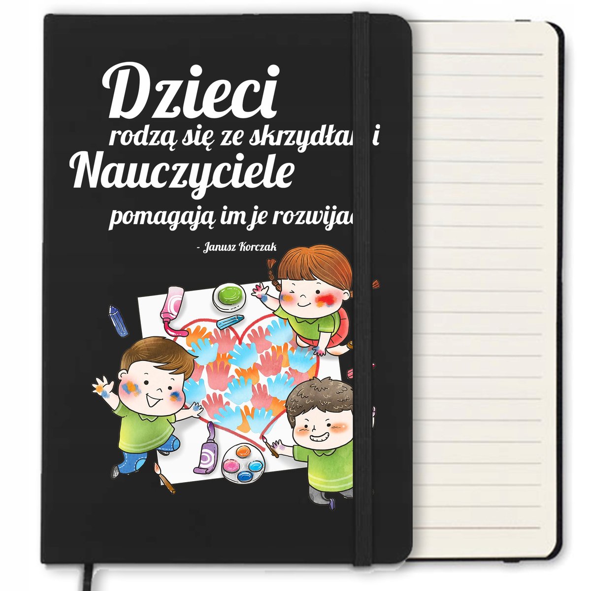NOTES W LINIE 120 STRON BLACK PREZENT DLA NAUCZYCIELKI DZIEŃ NAUCZYCIELA WZ