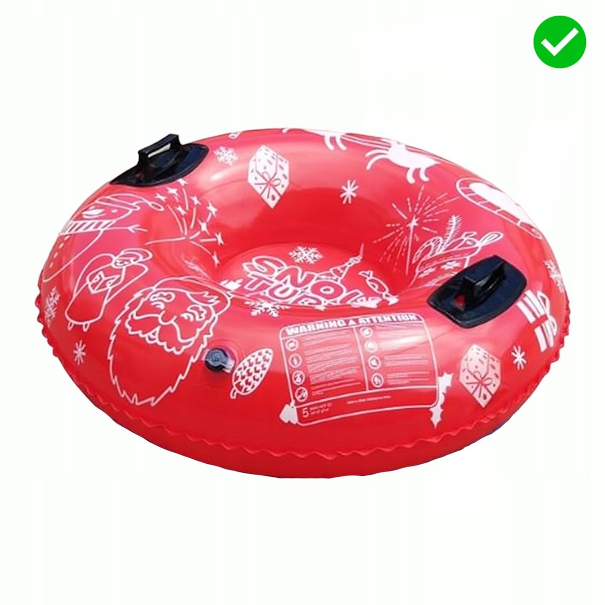 DMUCHANY ŚLIZG ŚNIEŻNY SANKI PŁATKI ŚNIEGU SNOWFLAKES CZERWONY SNOWTUBING