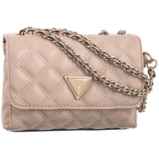 Torebka Listonoszka Giully Mini 2 Comp Cnvrtbl Flp HWQG87 48740 Light Beige (GU640-b) Guess