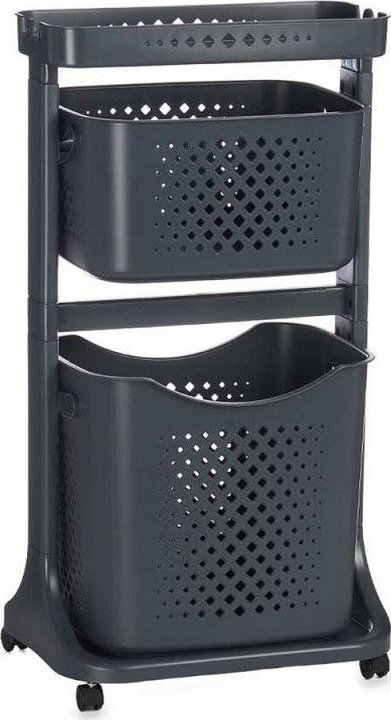 Kipit Plastikowy regał do garderoby z 2 koszami COMFY PLACES, 44 x 33 x 81 cm