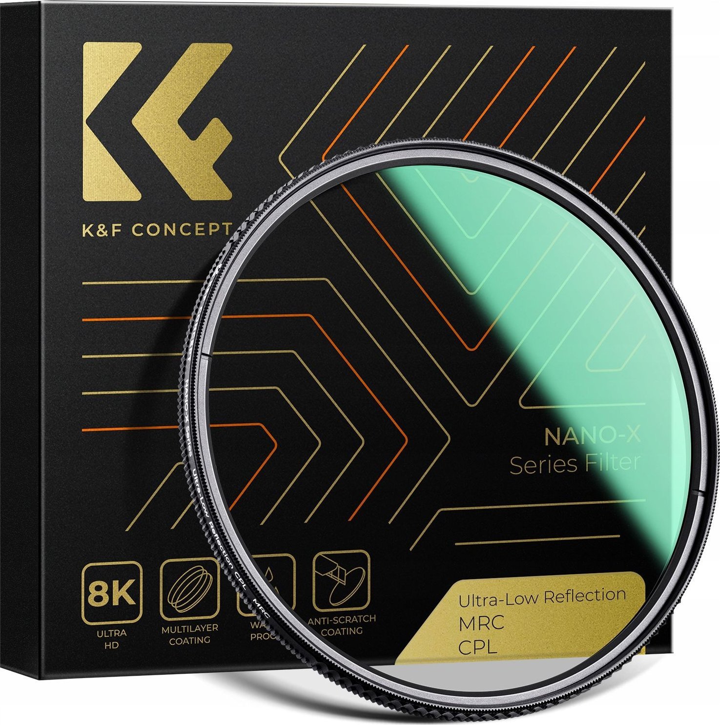 Filtr Kf FILTR Polaryzacyjny CPL K&F CONCEPT NANO-X Ultra-Low Reflection 77mm 77 mm / KF01.2480