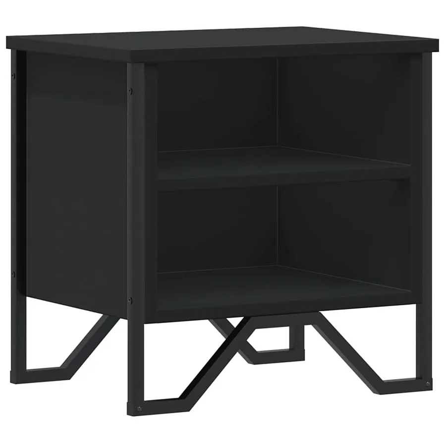 Czarna szafka nocna w stylu loft A9-R58
