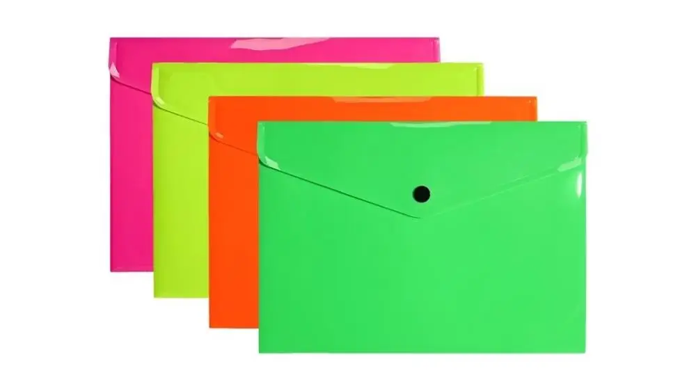 Teczka koperta A5 PP neon (10szt) - Biurfol