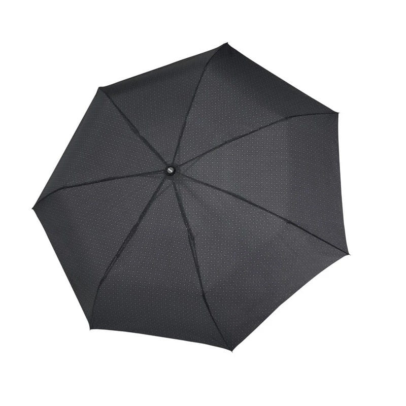 Parasol męski Doppler Fiber Magic Select Spencer Grey automatyczny składany czarny wzór