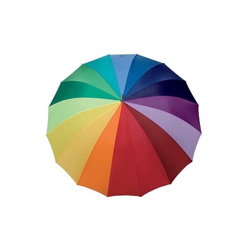 Parasol typu Golf Derby Rainbow manualny długi tęczowy