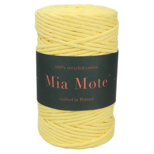 Mia Mote™ Classic Line Sznurek bawełniany skręcany do makramy 5mm yellow calcite-Szpula ~ 100 m