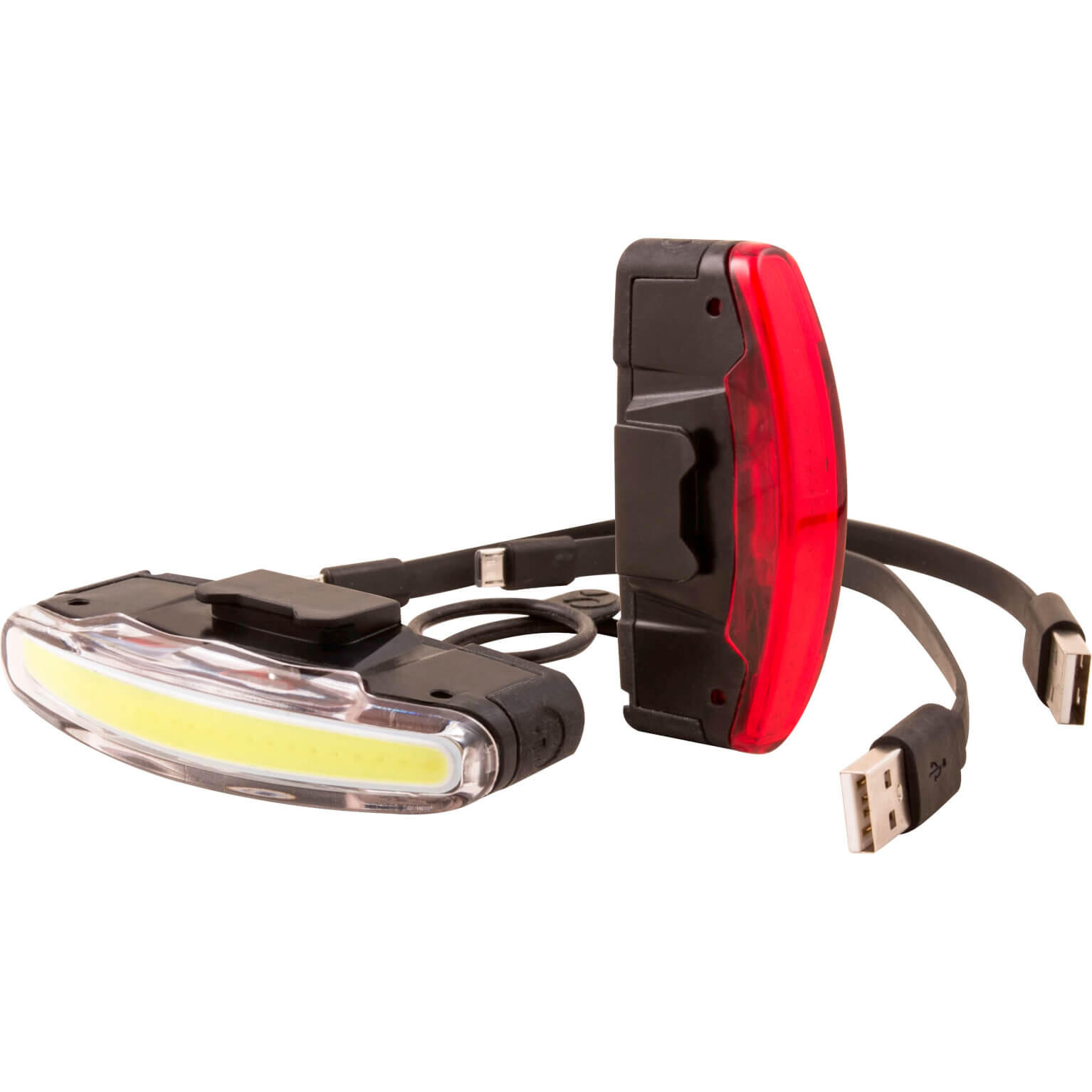 SPANNINGA Zestaw lampki ARCO usb przód 80 lumenów, ARCO usb tył 30 lumenów czarna (NEW) A-SNG-999176