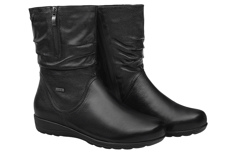 Kozaki Botki CAPRICE 9-26456-022 H Black Nappa TEX Czarne onAIR INSOLE