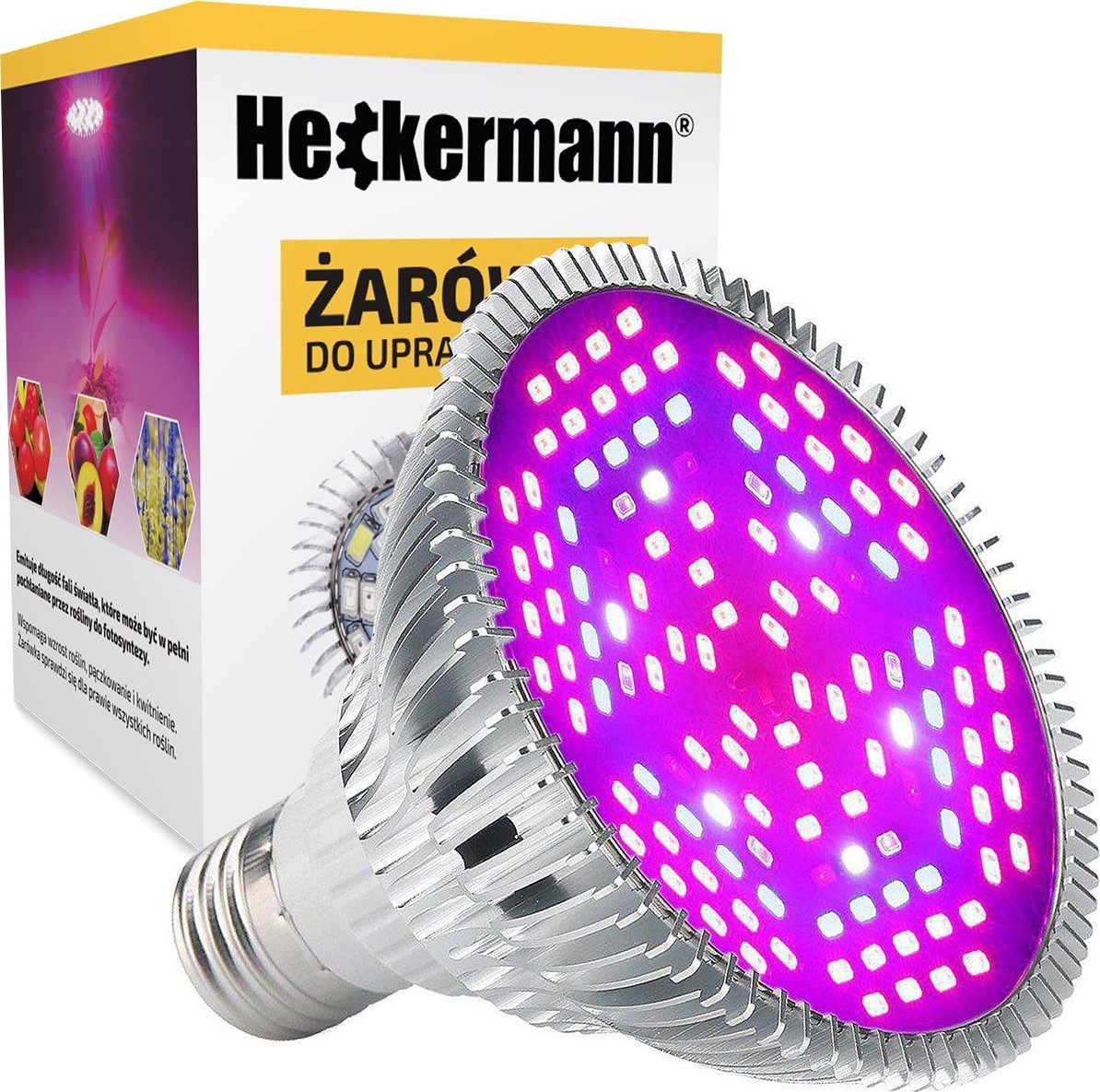 Triton Żarówka LED do wzrostu roślin Heckermann 120LED MDA-PG08 80W