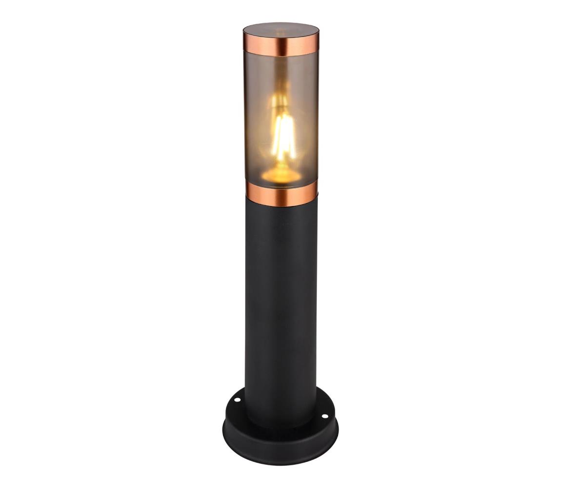 Globo 3158BC - Lampa zewnętrzna BOSTON 1xE27/23W/230V IP44 45 cm czarny/miedź