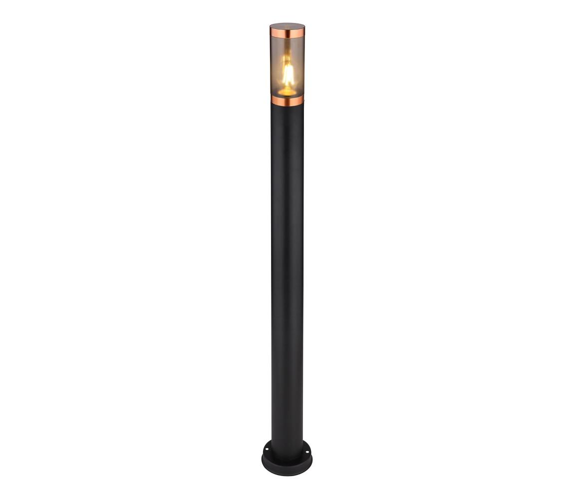 Globo 3159BC - Lampa zewnętrzna BOSTON 1xE27/23W/230V IP44 110 cm czarny/miedź