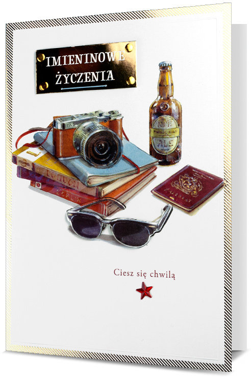 Kartka imieninowa z życzeniami dla poszukiwacza Przygód HM1600