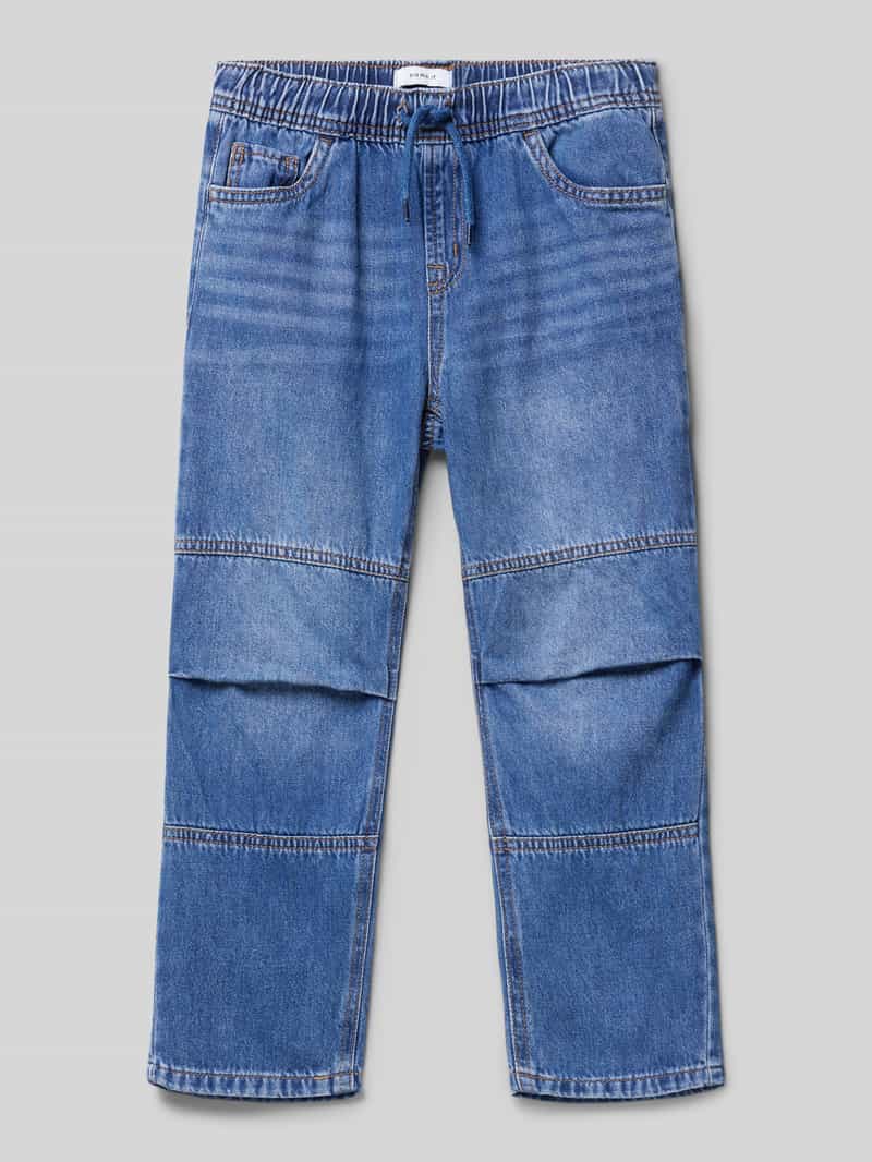 Jeansy o kroju straight fit z czystej bawełny