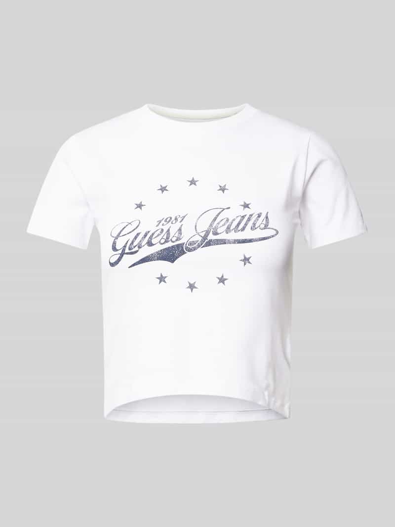 T-shirt krótki z nadrukiem z logo