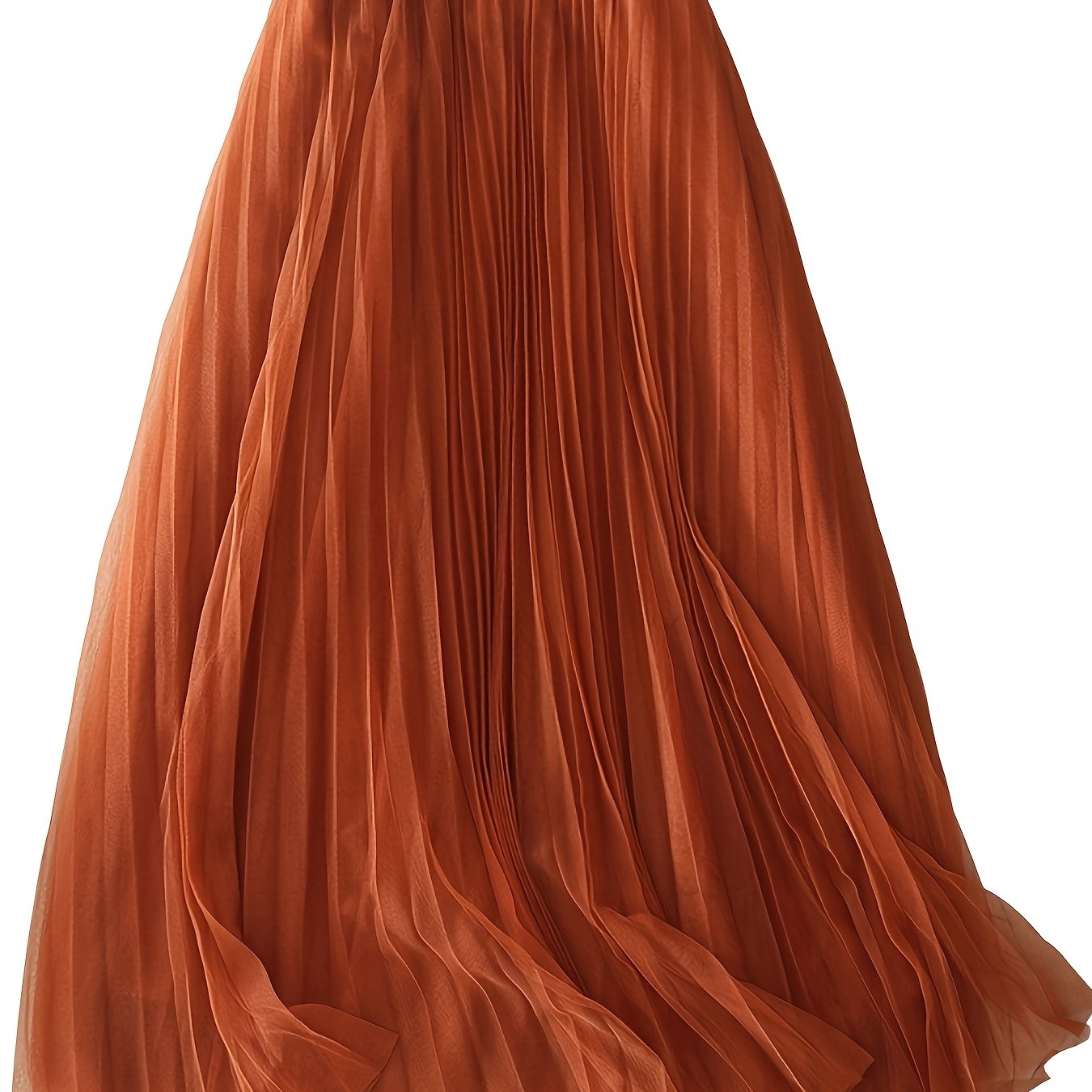 TEMU Spódnica damska elegancka 3-warstwowa A-Line maxi - Nieprzezroczysta, formalna/na co dzień/wieczorową sukienkę z rozkloszowanymi warstwami dla