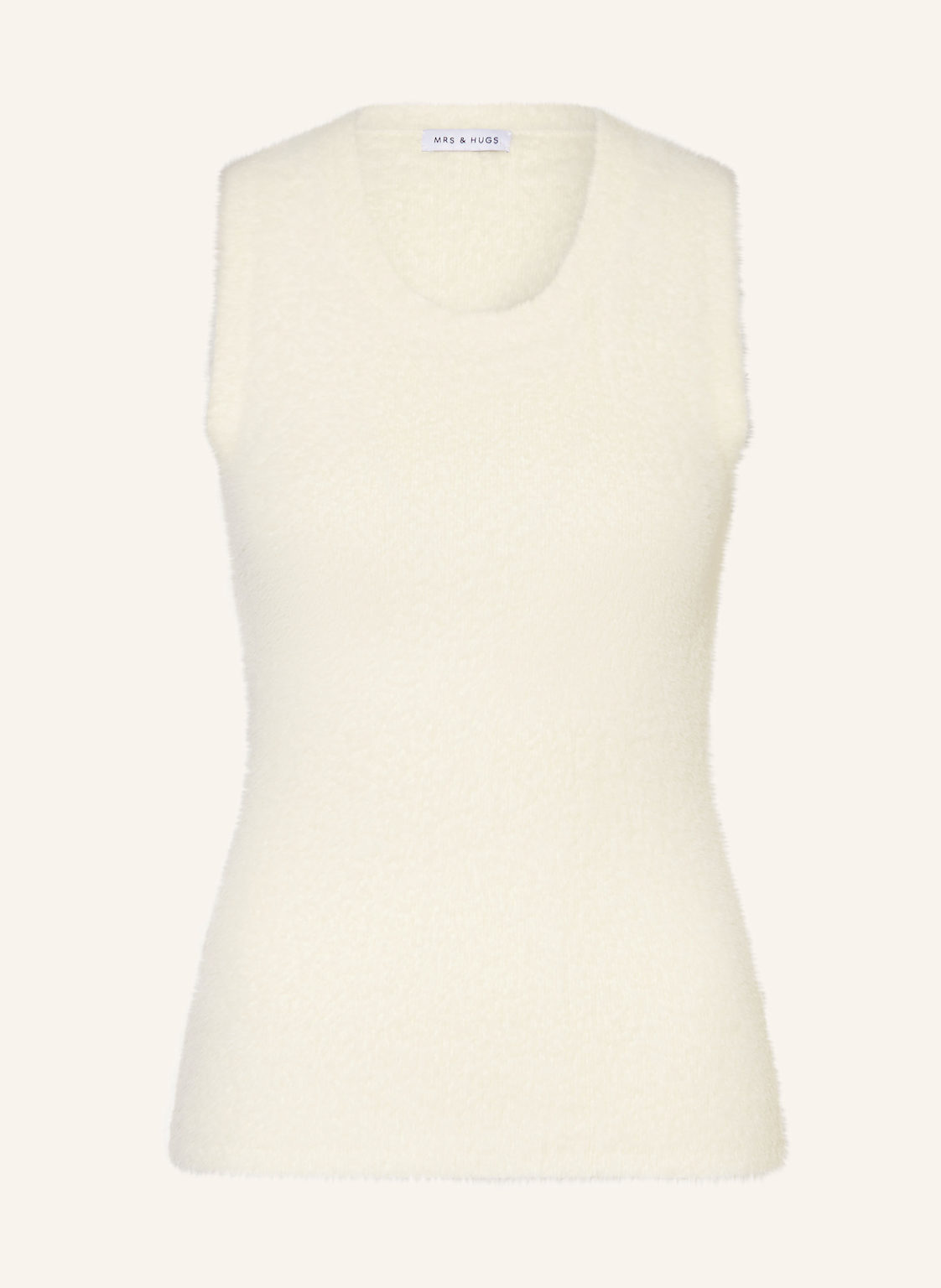 Mrs & Hugs Top Z Dzianiny weiss