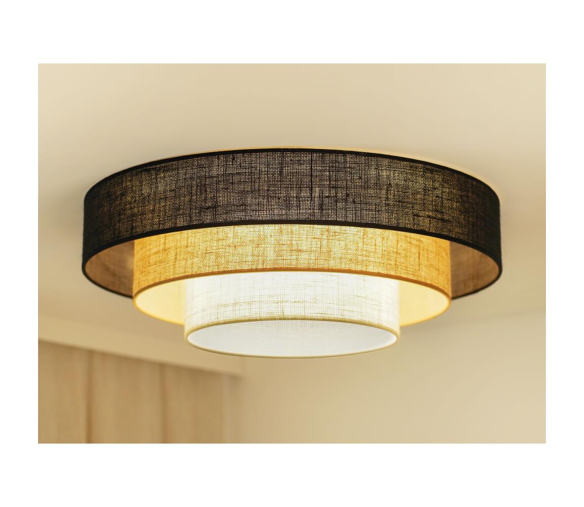 Brilagi -Lampa sufitowa ASPEN LUNETA 1xE27/15W/230V śr. 60 czarna/beżowa/kremowa