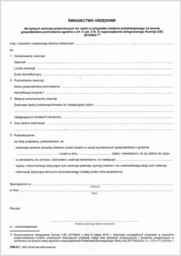 Świadcetwo urzędowe dla żywych zwierząt przewozonych do rzeźni (UE.2019.624) [Piw-012]
