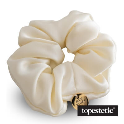 Soul Story Silk Hair Band Jedwabna gumka do włosów (kolor Ecru) 1 szt