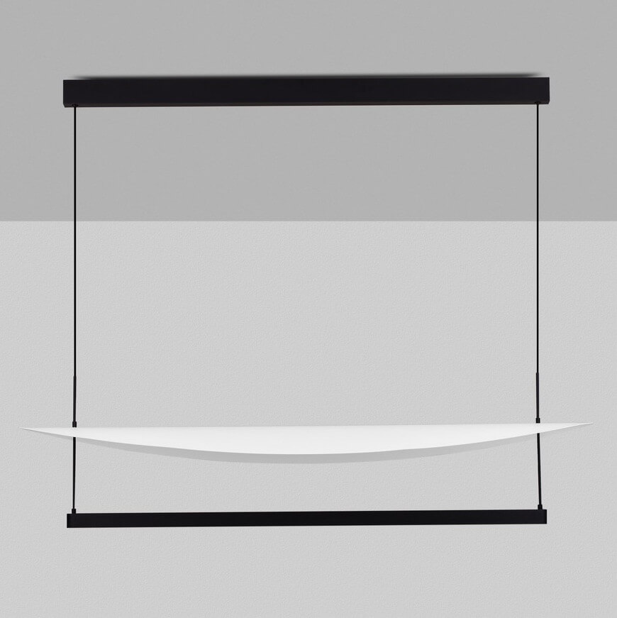 Lampa wisząca do salonu TIRAQUE LE44635 LED 81W 2700K ze ściemniaczem czarna biała