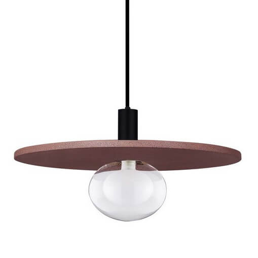 Kulista lampa wisząca ASUNTA LE44658 betonowa bordowo-brązowa