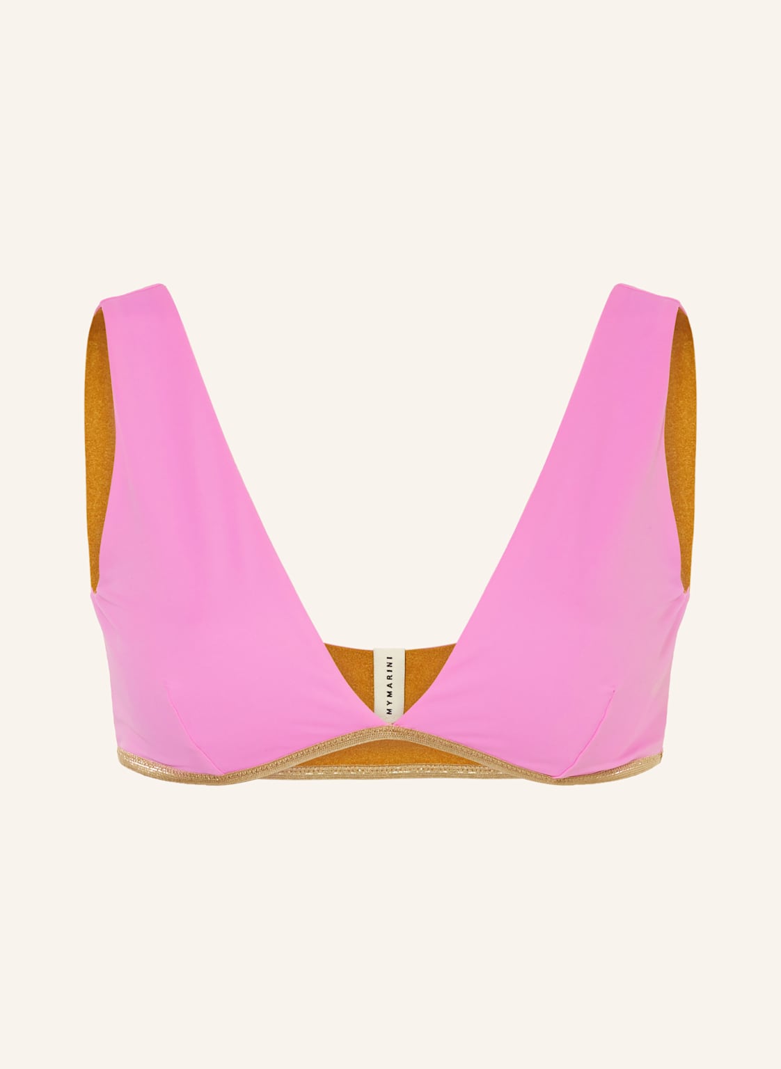 Mymarini Góra Od Bikini Bustier Pool Bra Shine, Model Dwustronny Z Ochroną Uv 50+ braun