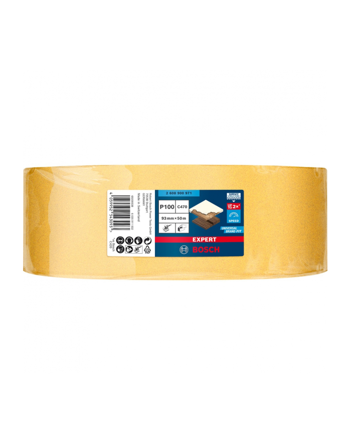 Bosch Expert C470 sanding sheet, 93mm, K100 50 meter roll, for orbital sanders, for hand sanding