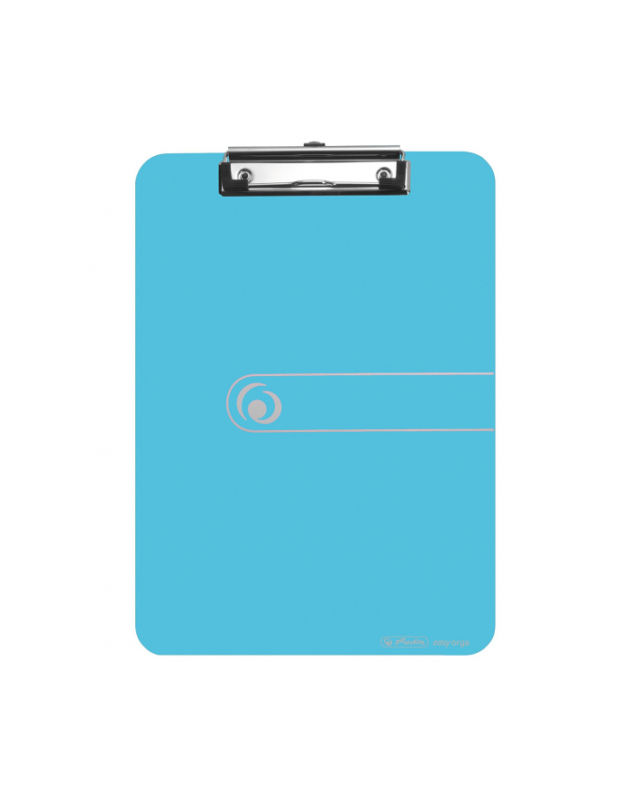 HERLITZ Deska z przyciskiem A4 niebieska trans