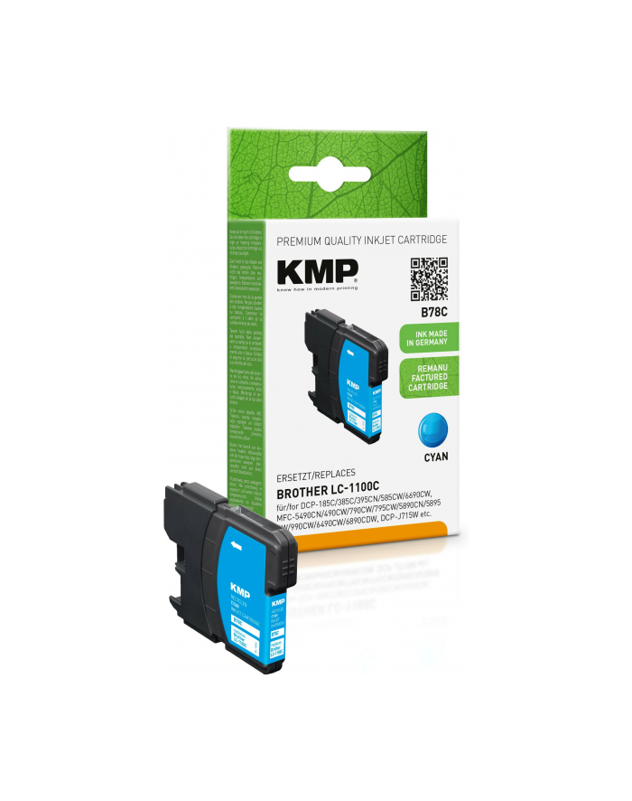KMP B78C tusz cyan kompatybiln. z Bczerwonyher LC-1100 C 1522,4803