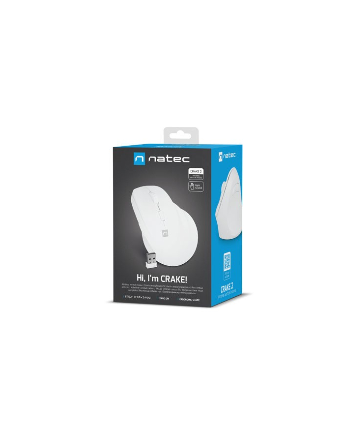 natec Crake 2 BT 5.2 + 2.4GHz Biała
