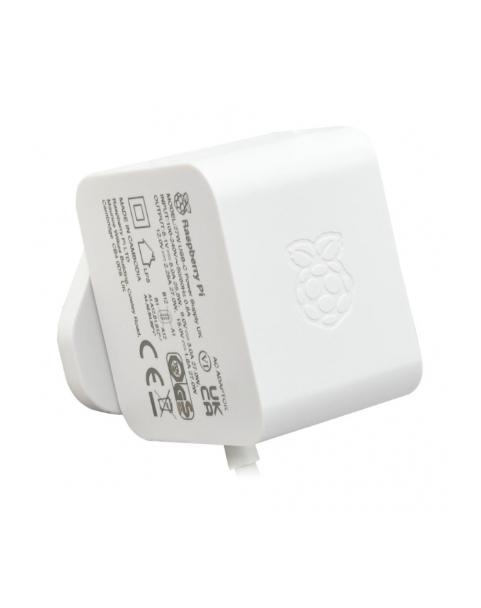 Raspberry Pi 27W USB-C Zasilacz Biały wersja europejska
