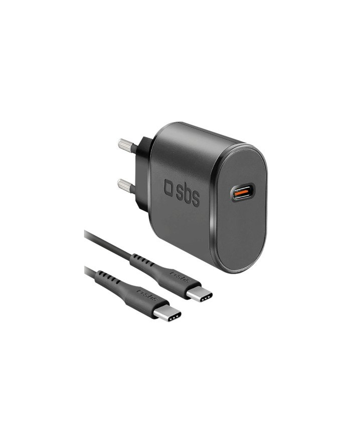 Sbs Zestaw Z Ładowarką Usb C Do Ściany 1 Metrowy Kabel Usb C Ładowarka Ścienna Gniazdo 15W Do Telefonów Komórkowych Słuchawek Tws Smartwatch P