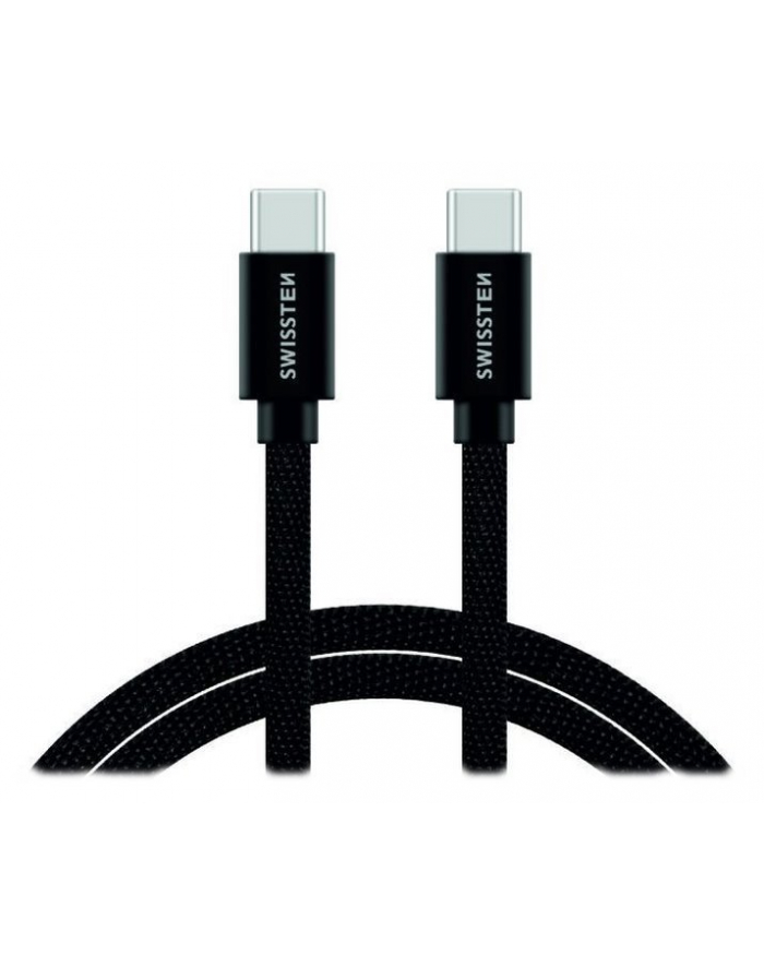Swissten tekstylny USB-C / USB-C 2.0m Czarny 71528201