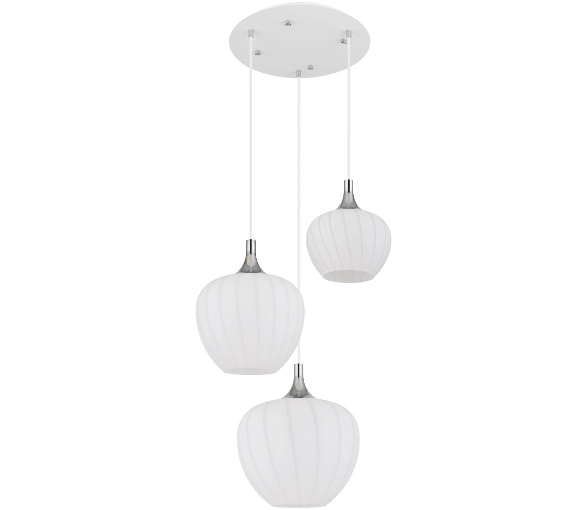 Globo 15548-3HW - Żyrandol na lince MAXY 3xE27/40W/230V biały