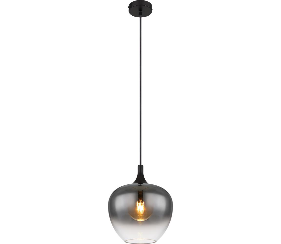 Globo 15548H - Żyrandol na lince MAXY 1xE27/40W/230V śr. 24 cm czarny