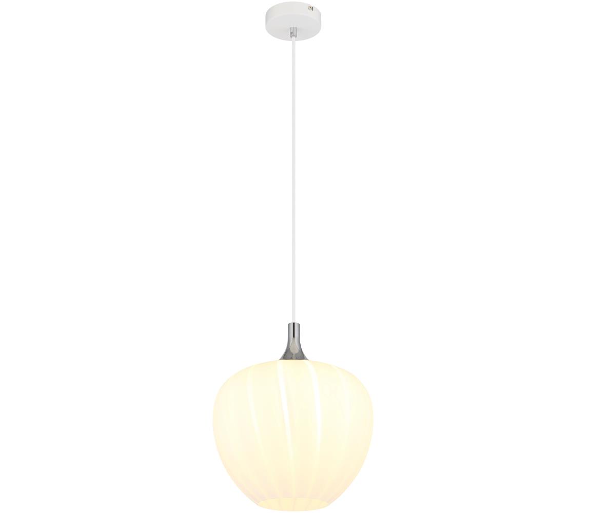 Globo 15548H1W - Żyrandol na lince MAXY 1xE27/60W/230V śr. 29 cm biały