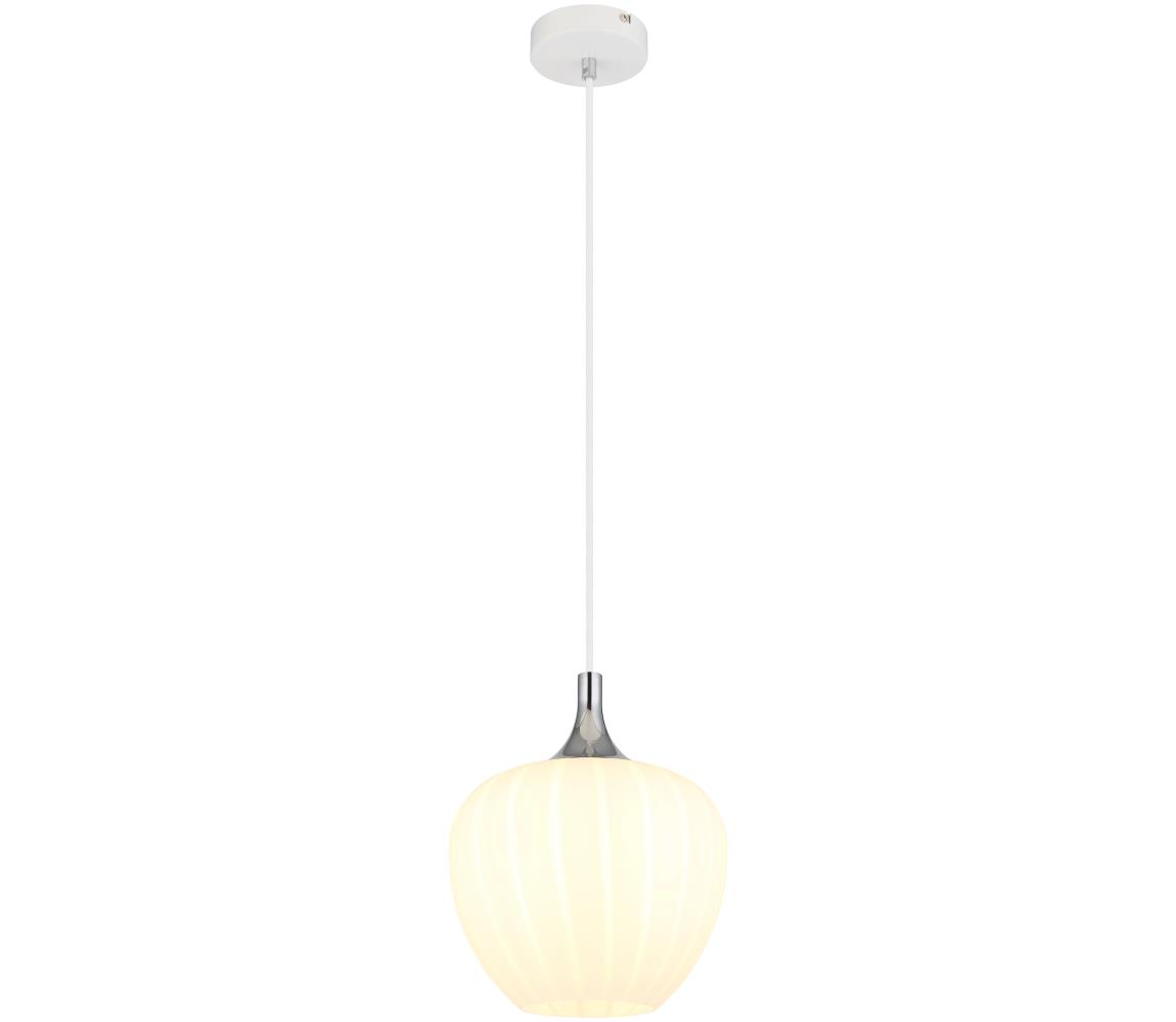 Globo 15548HW - Żyrandol na lince MAXY 1xE27/60W/230V śr. 24 cm biały