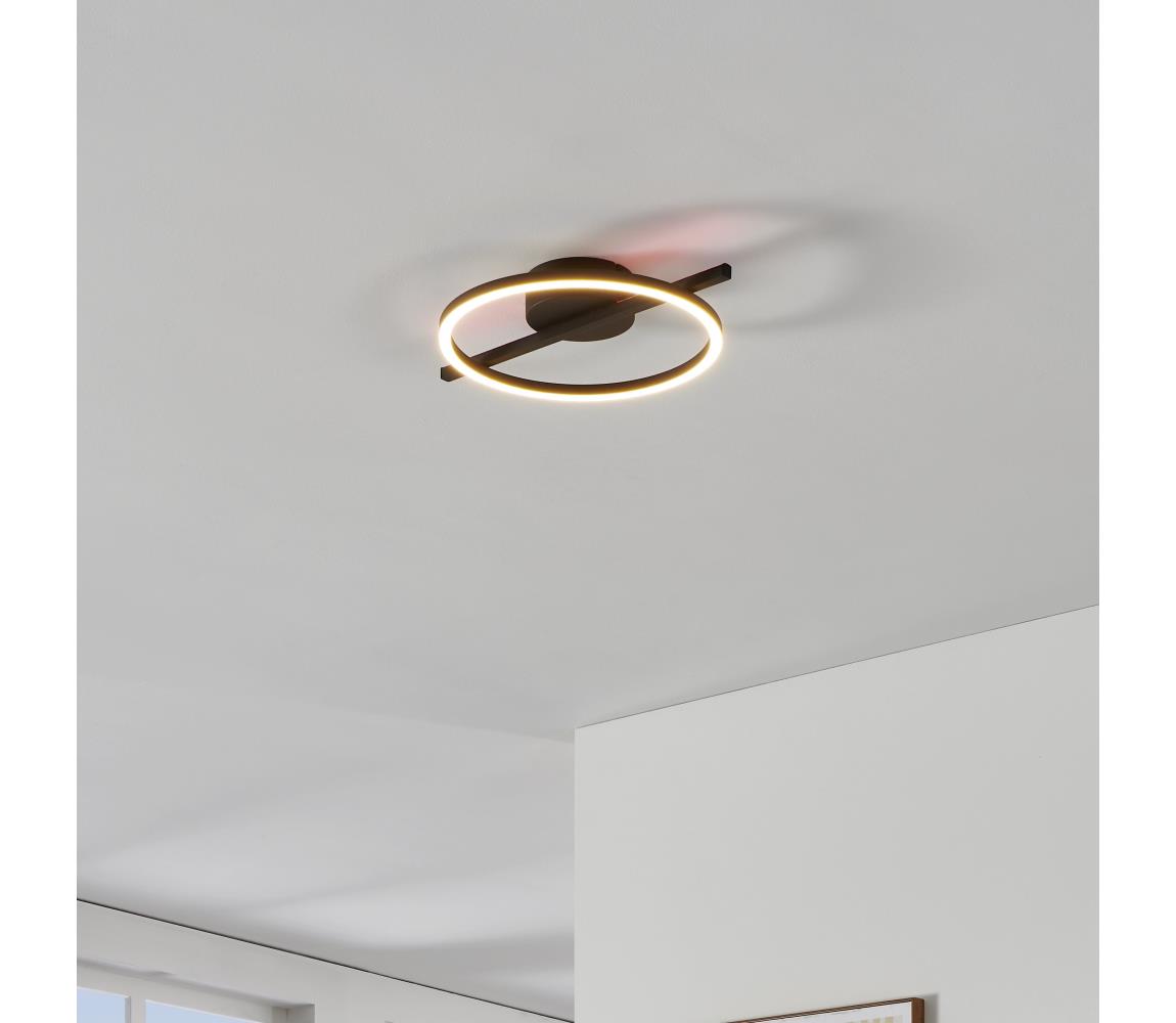 Eglo 901113 - LED Plafon ściemnialny AMANDOLO LED/17W/230V czarny + pilot