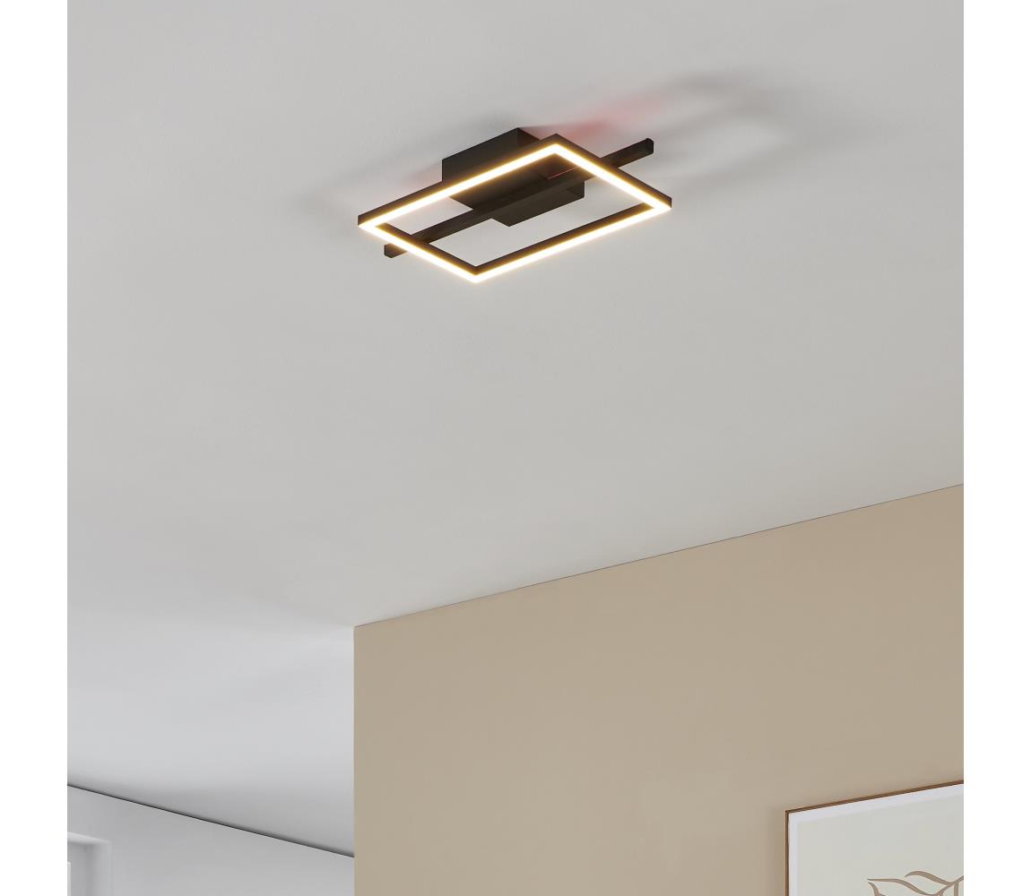 Eglo 901115 - LED Plafon ściemnialny AMANDOLO LED/17W/230V czarny + pilot