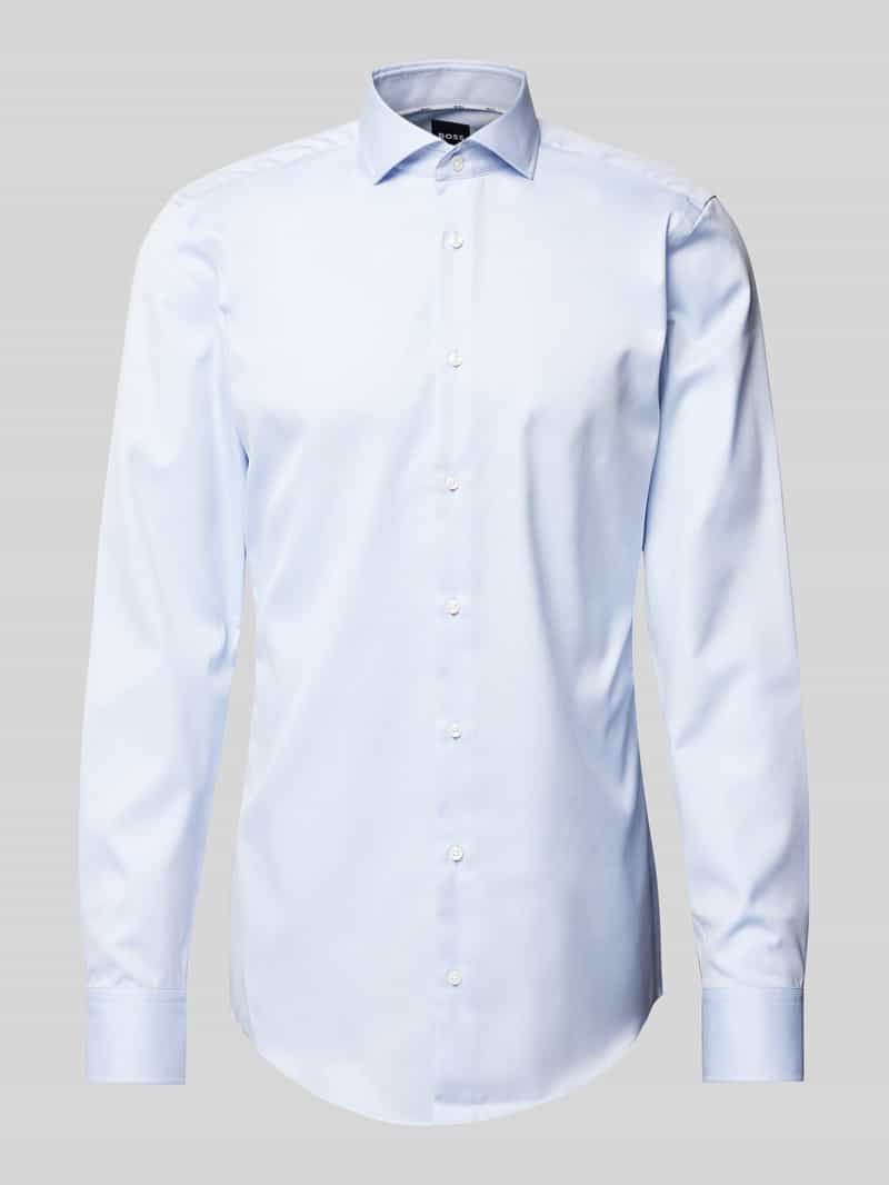 Koszula biznesowa o kroju slim fit z kołnierzykiem typu kent