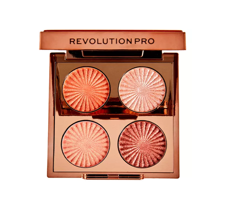 REVOLUTION PRO GODDESS GLOW PALETA CIENI DO POWIEK GOLDEN HOUR 3,2G