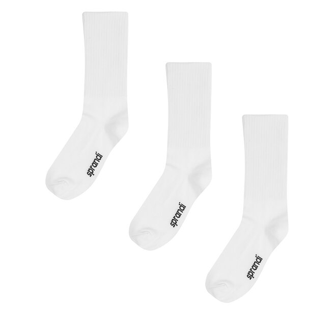 Zestaw 3 par wysokich skarpet unisex Sprandi 0UB-001-AW23 (3-pack) Biały