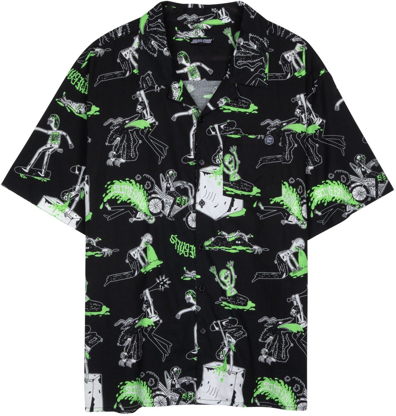 koszula męska SANTA CRUZ SCENE REPORT SHIRT Black
